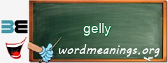 WordMeaning blackboard for gelly